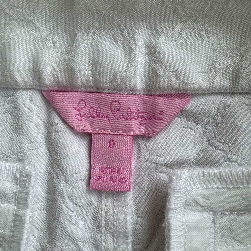 Lilly Pulitzer White Textured Skirt